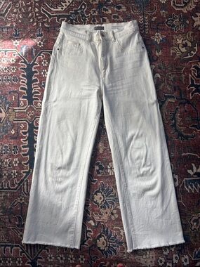 DL1961 Hepburn Wide Leg High Rise Vintage Jeans in “Ecru”